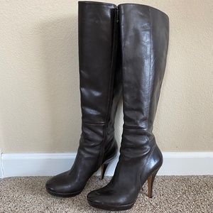 Via Spiga Leather knee high stiletto boots